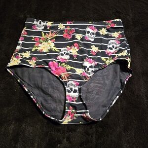 Torrid Dark Floral Bikini Bottoms